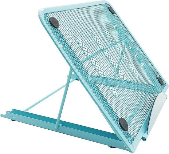 Laptopstandaard bureau – Verstelbaar – Voor laptop & tablet – Notebook ondersteuning – Blauw-Notebookstandaard-Ilumina Benelux