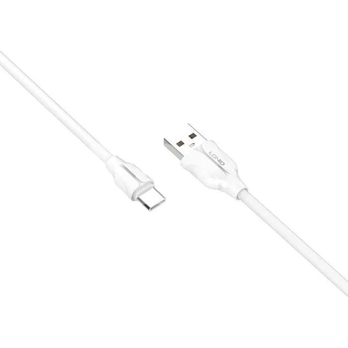 LDNIO LS361 USB-A naar USB-C Kabel – 1 Meter – 2.4A Fast Charging Kabel – Wit-Ilumina Benelux