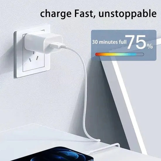 Lightning kabel – USB-A naar Lightning Oplaadkabel 2m – 5 stuks – Geschikt voor iPhone & iPad – Wit-USB-Kabels-Ilumina Benelux