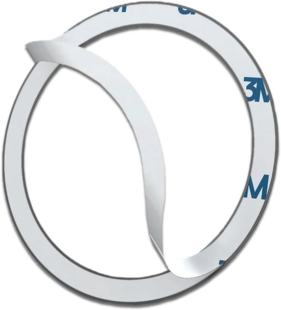 Magneet plaatjes set – Geschikt voor draadloze opladers & telefoonhouders – Metalen ring sticker – 10 stuks – Zilver-Telefoonsticker-Ilumina Benelux