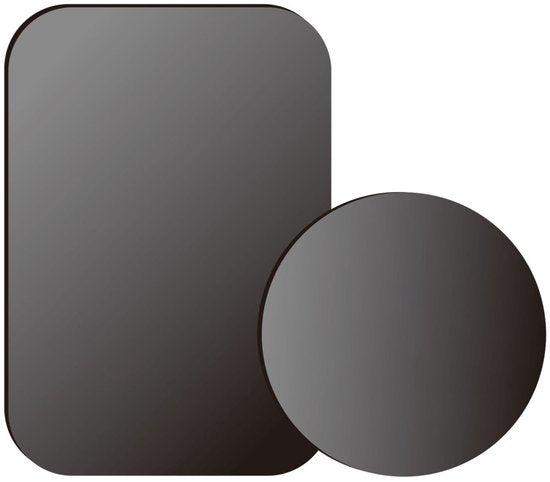 Magneet plaatjes – Set van 4 metalen ringen & stickers – Voor draadloze oplader en telefoonhouder – Geschikt voor alle telefoons – Zwart