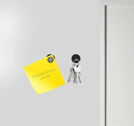 Magneetstrip set – Zelfklevende magneetjes + 2 metalen plaatjes – Voor smartphone/tablet/auto – 2 stuks – Zwart-Ilumina Benelux