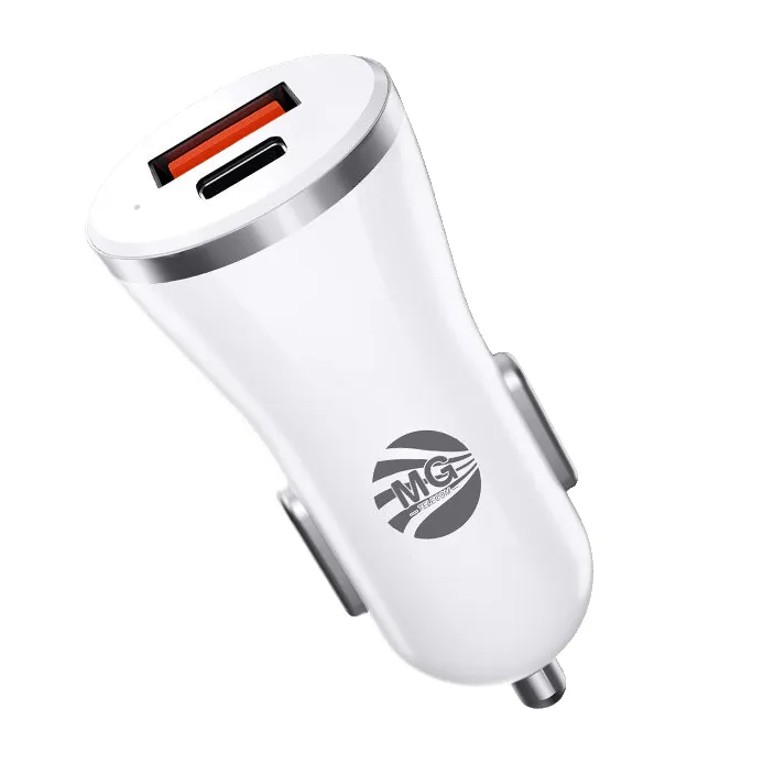 Autolader – 38W – USB-C + USB-A – Super Fast Charging – Wit-Ilumina Benelux