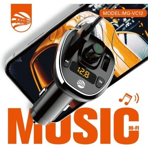 FM Car Transmitter met Bluetooth – 2x USB-A – Handsfree Carkit – Zwart-Ilumina Benelux