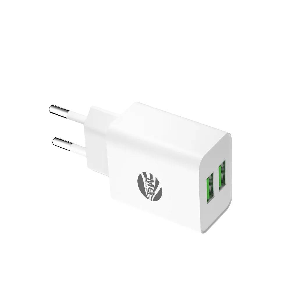 Adapter Set – Dual USB Oplader – 2.4A Fast Charging – 1 Meter Lightning Kabel – Wit-Ilumina Benelux