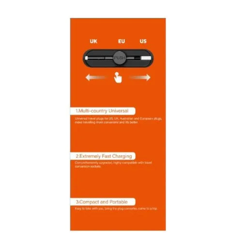 Universele Reisadapter – Wereldstekker – USB-A + USB-C – 3A – Zwart-Ilumina Benelux
