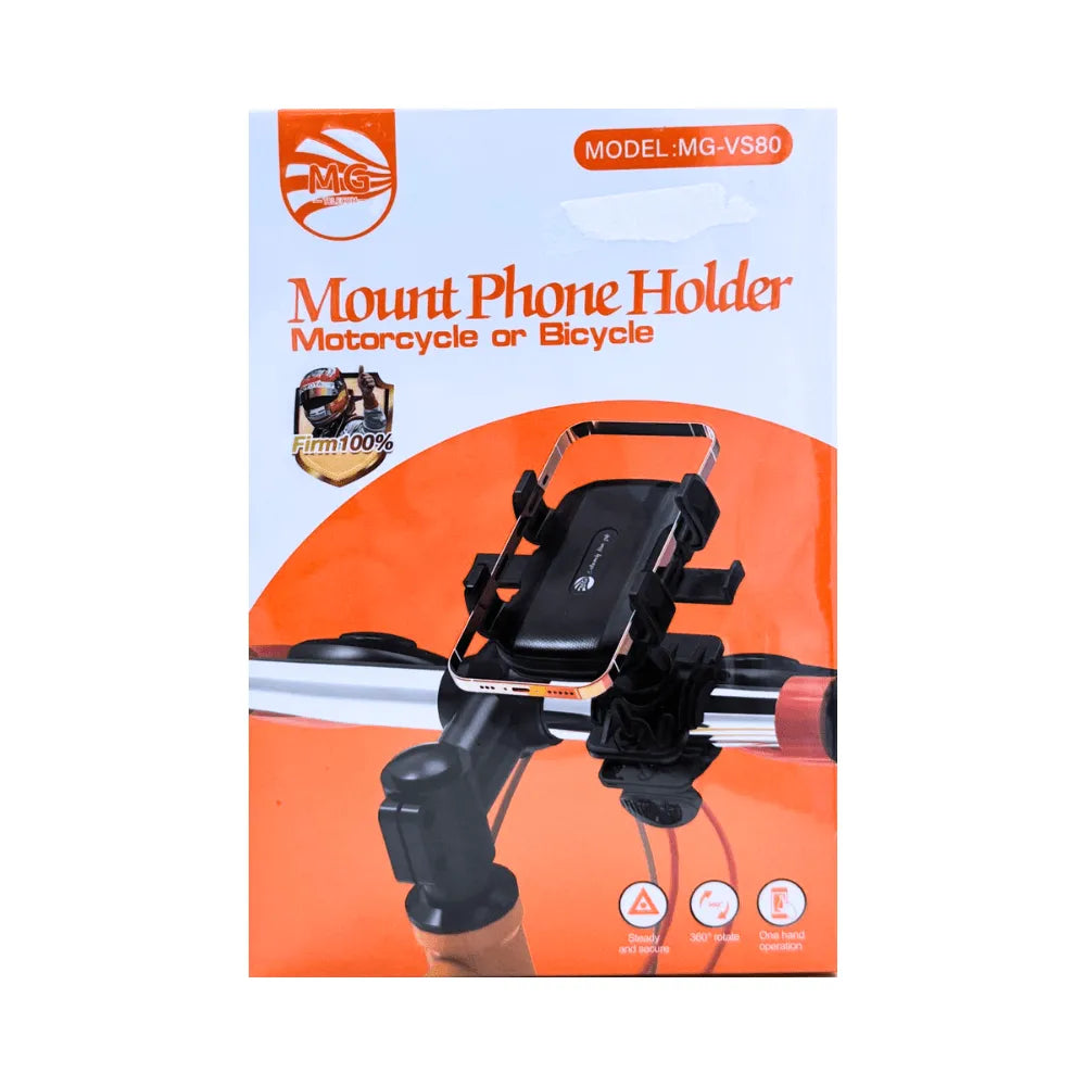 Universele Fiets- en Motor Telefoonhouder – 360° Draaibaar – Zwart-Ilumina Benelux