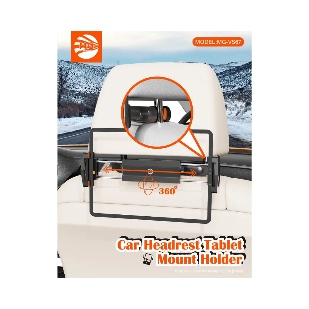 Auto Tablet Houder voor Hoofdsteun – Universeel – Geschikt tot 11 Inch – Zwart-Ilumina Benelux