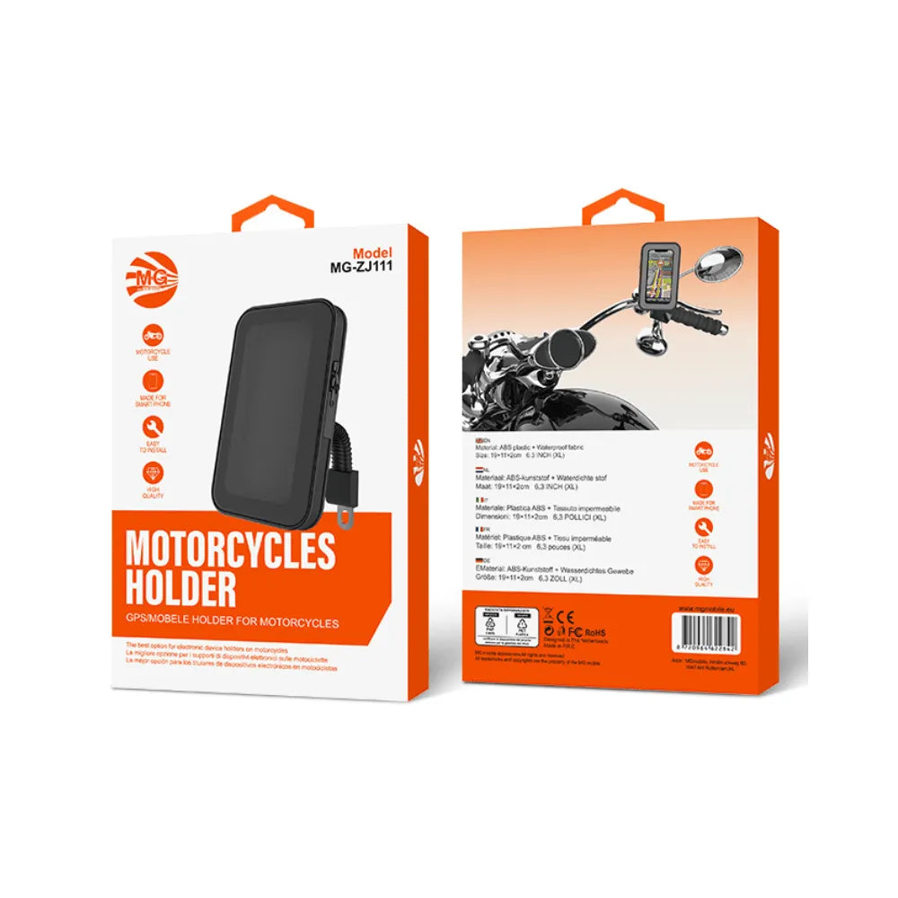 Motor Telefoonhouder Waterdicht – Universele Smartphone Houder voor Motor, Scooter en Fiets – 360° Draaibaar – Zwart-Ilumina Benelux