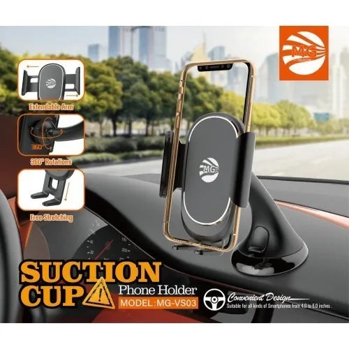 Auto Telefoonhouder – Dashboard & Voorruit – Zuignap – Zwart-Ilumina Benelux