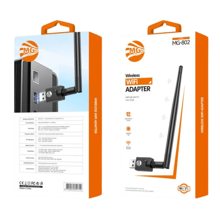 USB WiFi Adapter – 300Mbps – 2.4GHz – Met Externe Antenne – USB Dongle-Ilumina Benelux