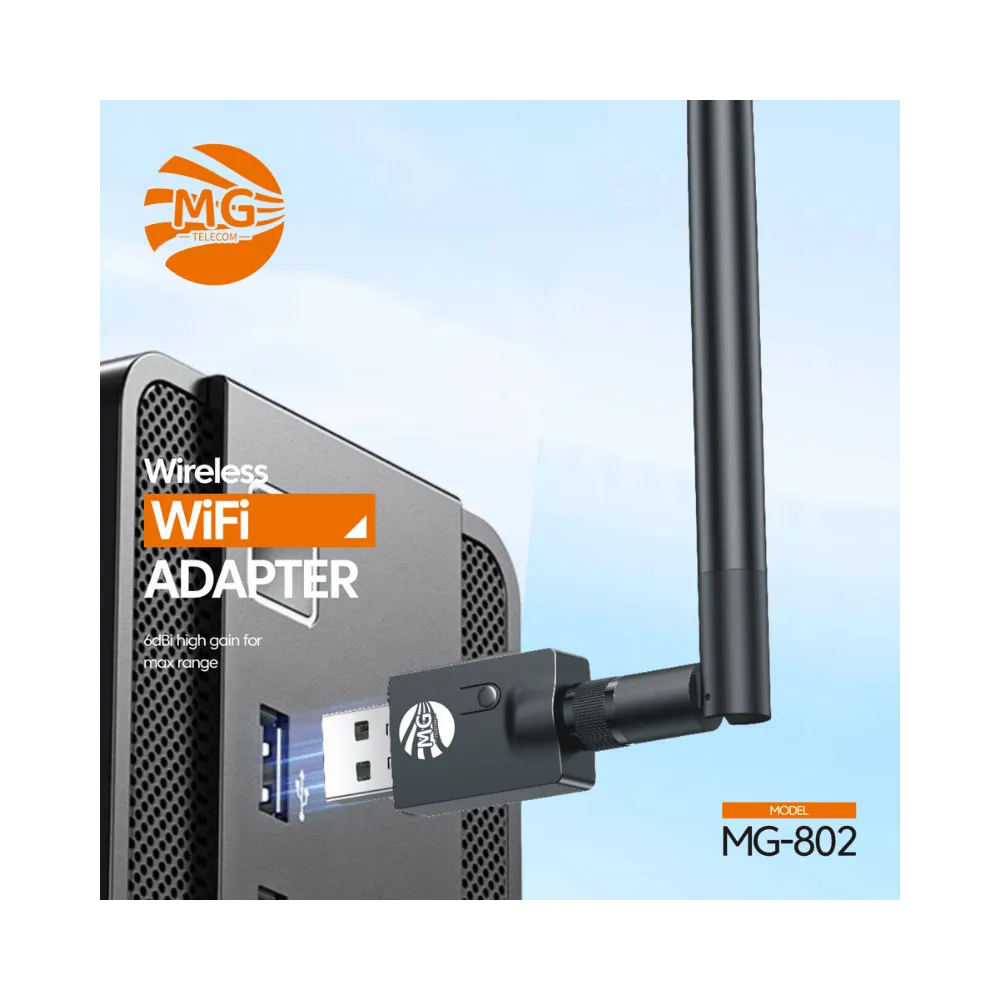 USB WiFi Adapter – 300Mbps – 2.4GHz – Met Externe Antenne – USB Dongle-Ilumina Benelux