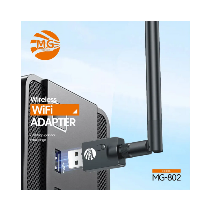 USB WiFi Adapter – 300Mbps – 2.4GHz – Met Externe Antenne – USB Dongle-Ilumina Benelux