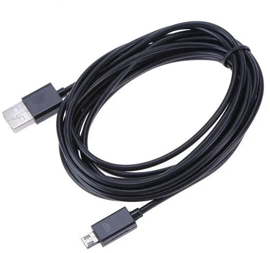 Micro USB kabel opladen – USB-A naar Micro USB – 3 meter extra lang – Geschikt voor smartphones & tablets met Micro USB – Zwart-USB-Kabels-Ilumina Benelux