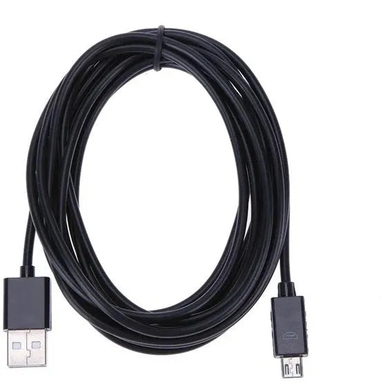 Micro USB kabel opladen – USB-A naar Micro USB – 3 meter extra lang – Geschikt voor smartphones & tablets met Micro USB – Zwart-USB-Kabels-Ilumina Benelux