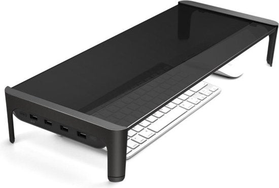 Monitorstandaard – Verhoger voor Laptop en PC – Bureau Organizer – TV Monitor Riser – Zwart-Monitorstandaard-Ilumina Benelux