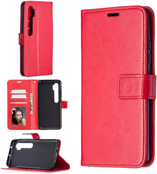 Motorola Edge Hoesjes – Bookcase Portemonnee Hoes – Pasjeshouder – Magneetsluiting – Rood-Ilumina Benelux