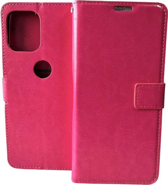 Motorola Moto G100 Hoesjes – Portemonnee Bookcase – Pasjeshouder – Inclusief 3x Screenprotector – Roze-Ilumina Benelux