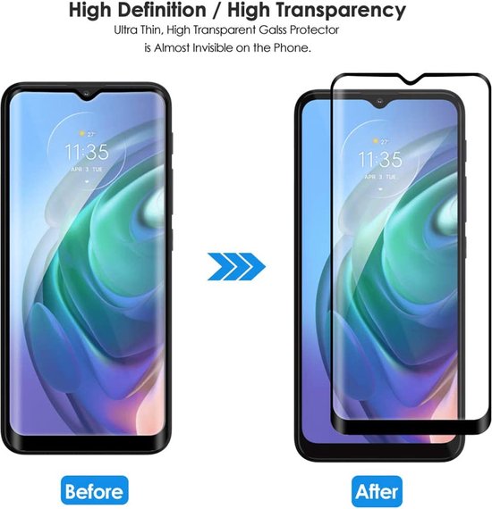 Motorola Moto G10/G20/G30 Screenprotector Full Cover Screenprotector Gehard 9H – 4-Pack-Ilumina Benelux