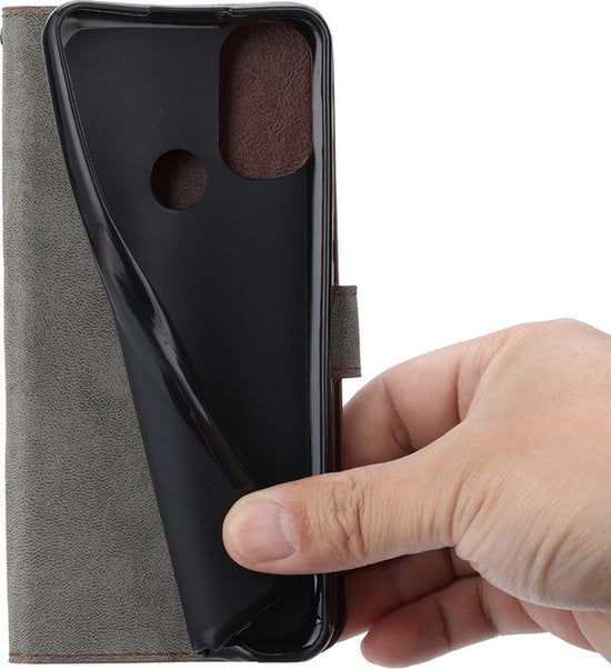 Motorola Moto G30/G20/G10 Hoesjes – Portemonnee Bookcase – Pasjeshouder – 2x Screenprotector – Bruin-Ilumina Benelux