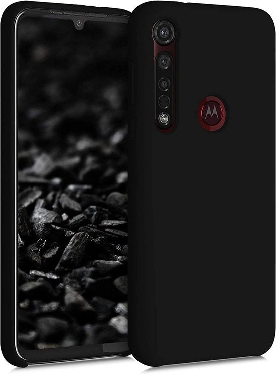 Motorola Moto G8 Plus Hoesjes – Siliconen TPU Backcover – Inclusief Screenprotector – Schokbestendig – Zwart-Ilumina Benelux