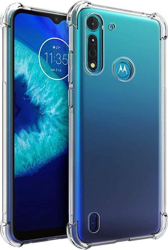 Motorola Moto G8 Power Lite Hoesjes – Siliconen Backcover – Schokbestendig – Transparant + Screenprotector-Ilumina Benelux