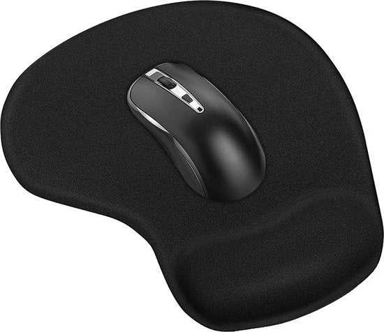 Muismat met polssteun – Ergonomisch gelkussen – Afwasbaar – Geschikt voor laptop & pc – Zwart-Muismat-Ilumina Benelux