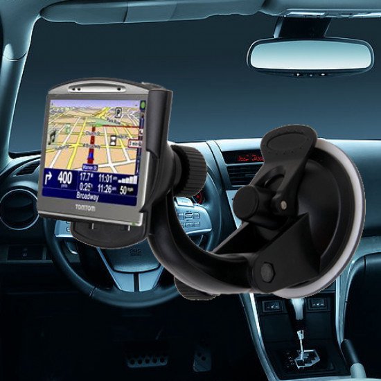 Navigatiehouder auto – All-in-One houder – Geschikt voor TomTom ONE/XL & GO 520/720/730/920/930 – Stevig – Zwart-Navigatie (auto) houders-Ilumina Benelux