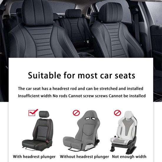 Nekkussen auto – Hoofdsteun kussen – Ergonomische neksteun – Voor reizen & slapen – Zwart-Nekkussen (reizen)-Ilumina Benelux