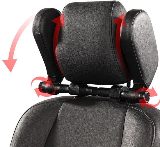 Nekkussen auto – Hoofdsteun kussen – Ergonomische neksteun – Voor reizen & slapen – Zwart-Nekkussen (reizen)-Ilumina Benelux
