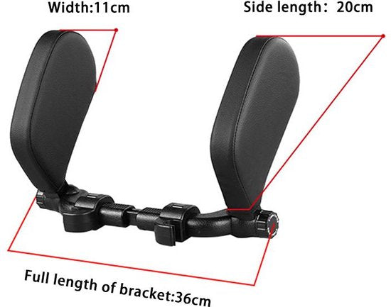 Nekkussen auto – Hoofdsteun kussen – Ergonomische neksteun – Voor reizen & slapen – Zwart-Nekkussen (reizen)-Ilumina Benelux