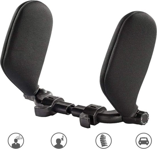 Nekkussen auto – Hoofdsteun kussen – Ergonomische neksteun – Voor reizen & slapen – Zwart-Nekkussen (reizen)-Ilumina Benelux