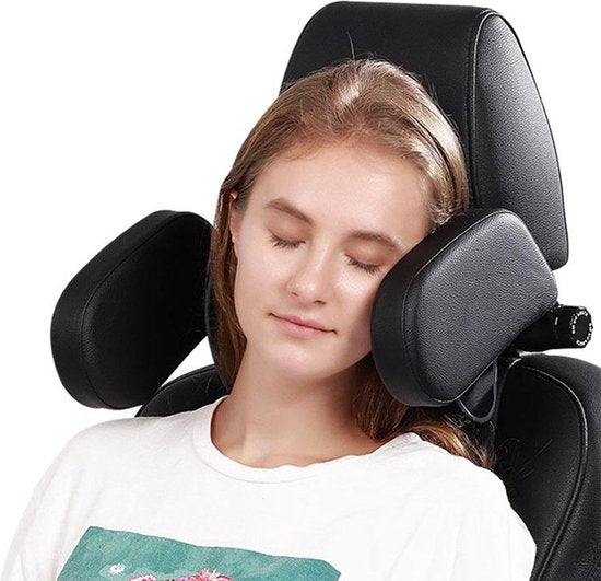 Nekkussen auto – Hoofdsteun kussen – Ergonomische neksteun – Voor reizen & slapen – Zwart-Nekkussen (reizen)-Ilumina Benelux