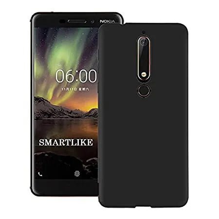 Nokia 6 2018 Hoesjes – Siliconen Backcover – Soft Silicone – Zwart-Ilumina Benelux