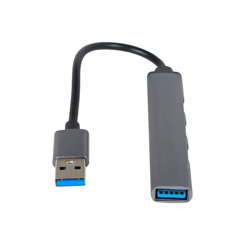 USB Hub 4-Poorts – USB Splitter met 1x USB 3.0 & 3x USB 2.0 – Compacte USB Verlenghub voor Laptop, PC, MacBook en Chromebook – Zilver