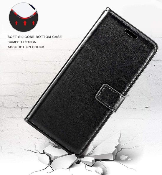 OnePlus Nord 2 5G Hoesjes – Portemonnee Hoes – Pasjeshouder – 3x Screenprotector – Goud-Ilumina Benelux