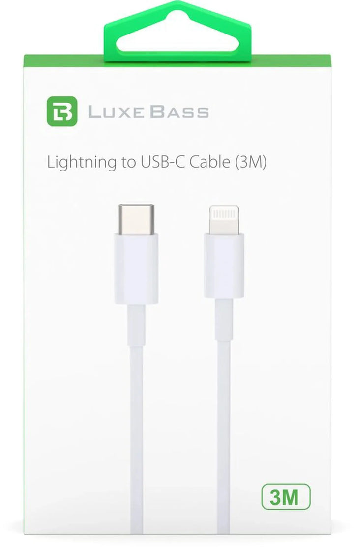 Oplaadkabel – Geschikt voor iPhone 5 t/m 14 Pro Max – Lightning kabel – USB – 3 Meter – Wit-USB-Kabels-Ilumina Benelux
