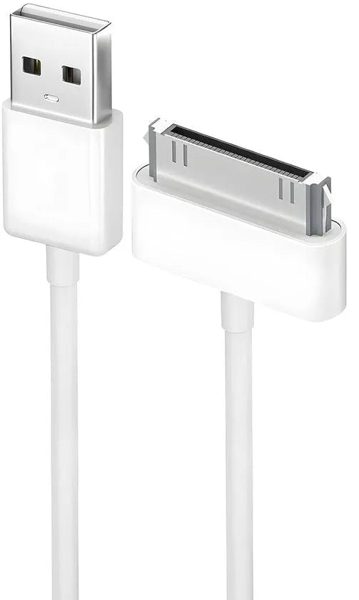 Oplaadkabel – USB-A naar 30-Pin – 3 Meter – Geschikt voor iPhone 4/4S/3G/3GS iPad 1/2/3 iPod Touch/Nano – Wit-USB-Kabels-Ilumina Benelux