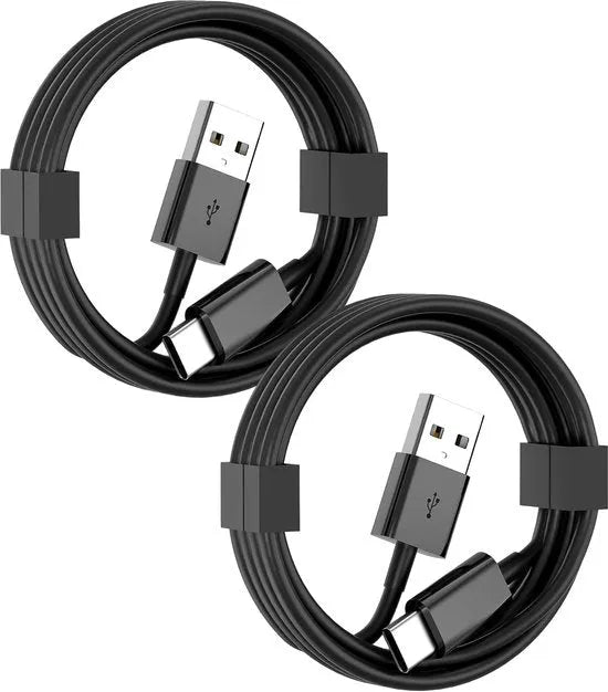Oplaadkabel – USB-A naar USB-C kabel 3m 2-pack – Snelladen – Geschikt voor Samsung Galaxy A-serie – Zwart-USB-Kabels-Ilumina Benelux
