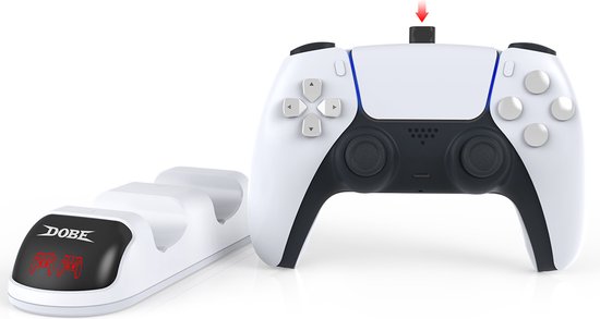 Oplaadstation – Geschikt voor PlayStation 5 – Docking Station voor 2 DualSense Controllers – LED-indicatoren – USB-C kabel