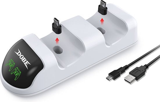 Oplaadstation – Geschikt voor PlayStation 5 – Docking Station voor 2 DualSense Controllers – LED-indicatoren – USB-C kabel