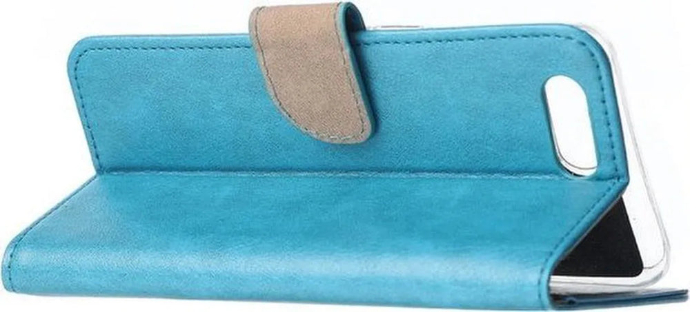 Oppo A12/A12S Hoesjes – Portemonnee Bookcase – Pasjeshouder – Magneetsluiting – Turquoise-Ilumina Benelux
