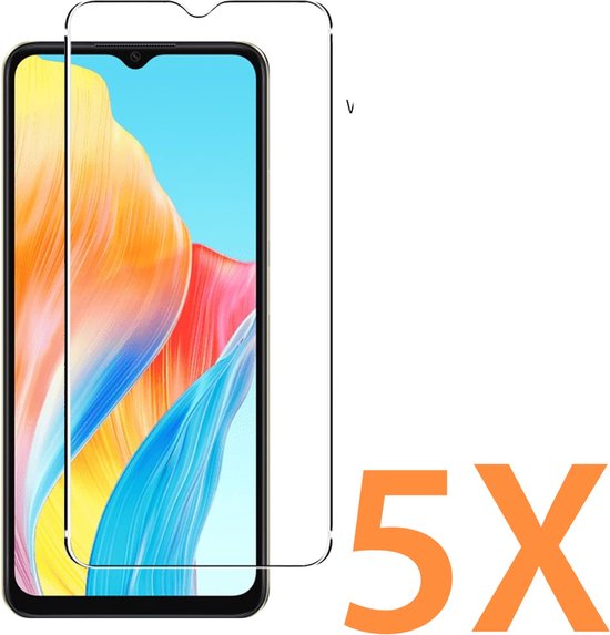 OPPO A18 Screenprotector Gehard 9H – Anti-kras – 5-Pack-Ilumina Benelux