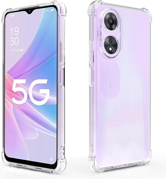 OPPO A58 5G / A78 5G Hoesjes – Siliconen Backcover – Schokbestendig – Transparant-Ilumina Benelux
