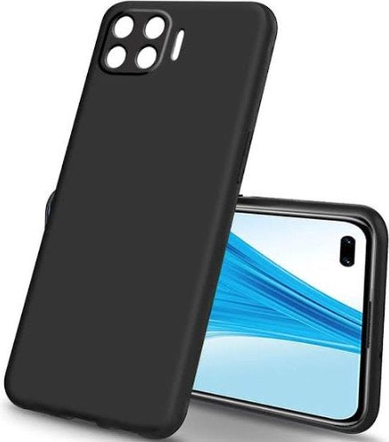 Oppo A94 4G Hoesjes – Siliconen Backcover – Schokbestendig – Inclusief 1x Gehard Glas Screenprotector – Zwart-Ilumina Benelux