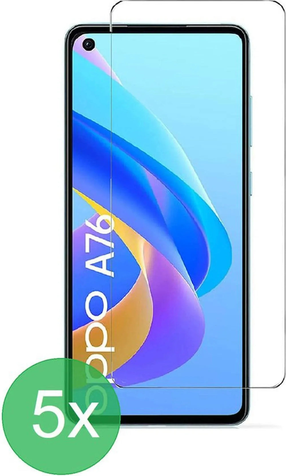Oppo A96/A76/A36 Screenprotector Gehard 9H – Anti-kras – 5-Pack-Ilumina Benelux