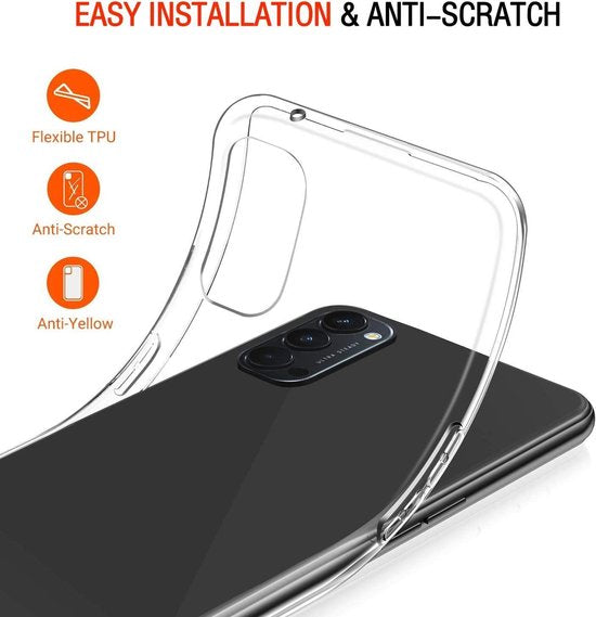 Oppo Reno 4 5G Hoesjes – Siliconen Backcover – Transparant – Flexibel – Schokbestendig-Ilumina Benelux