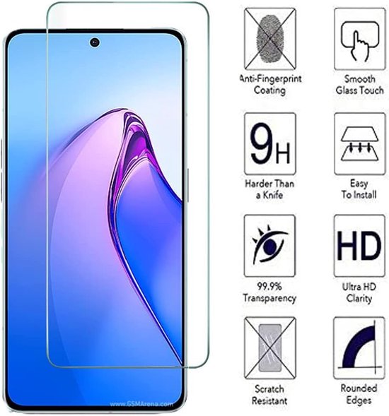 Oppo Reno 8 Pro Hoesjes – Siliconen Backcover – Schokbestendig – Zwart – Inclusief 3x Screenprotector-Ilumina Benelux