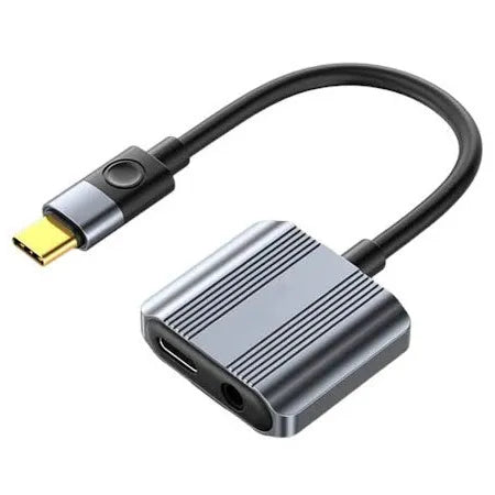 USB-C naar 3.5mm Jack + USB-C Oplaadadapter – Audio Splitter – AUX & Snelladen Tegelijk – Geschikt voor USB-C Smartphones, Tablets & Laptops-Ilumina Benelux