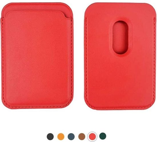 Pasjeshouder telefoon – Zelfklevend Kaarthouder – Creditcardhouder – Universeel voor Telefoons & Tablets – Rood-Ilumina Benelux